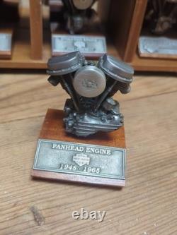 6 Harley Davidson Authentic Replica Pewter Motor Engine Models And Case READ