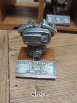6 Harley Davidson Authentic Replica Pewter Motor Engine Models And Case READ