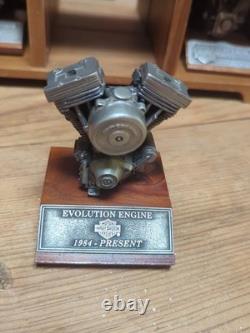 6 Harley Davidson Authentic Replica Pewter Motor Engine Models And Case READ