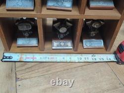 6 Harley Davidson Authentic Replica Pewter Motor Engine Models And Case READ