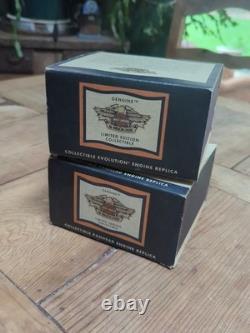 6 Harley Davidson Authentic Replica Pewter Motor Engine Models And Case READ