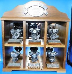 6 Harley-Davidson collectable Authentic replica pewter motor engine models