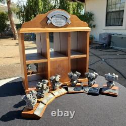 6 Harley Davidson collectable Authentic replica pewter motor engine models