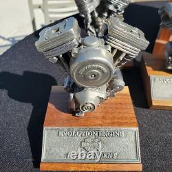 6 Harley Davidson collectable Authentic replica pewter motor engine models