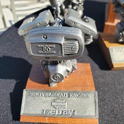 6 Harley Davidson collectable Authentic replica pewter motor engine models