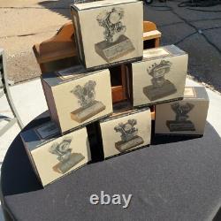 6 Harley Davidson collectable Authentic replica pewter motor engine models