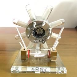 8 Cylinder Hot Air Stirling Engine Model Toy Mini Air-cooled Motor Engine Toy