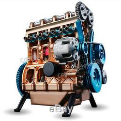 Adult DIY Assembly Engine Model Kit Micro V4 Engine Motor Mechanical Hobby Gift