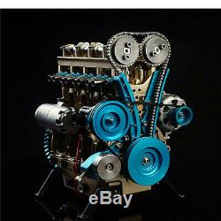 Adult DIY Assembly Engine Model Kit Micro V4 Engine Motor Mechanical Hobby Gift