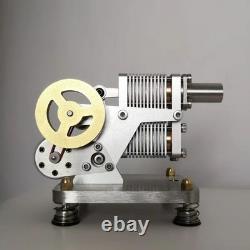 All-metal simulated dynamic hot air Stirling engine motor model