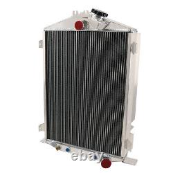 Aluminum 3Row Radiator Fit 1932 FORD MODEL HI BOY GRILL SHELL CHEVY MOTOR ENGINE