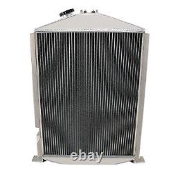 Aluminum 3Row Radiator Fit 1932 FORD MODEL HI BOY GRILL SHELL CHEVY MOTOR ENGINE