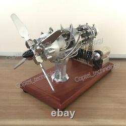 Amazing Cool Hot Air Stirling Engine Model Toy DIY 8-Cylinder Generator Motor