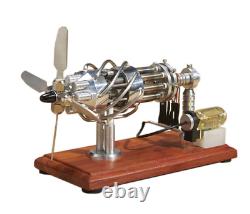 Amazing Cool Hot Air Stirling Engine Model Toy DIY 8-Cylinder Generator Motor