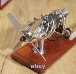 Amazing Cool Hot Air Stirling Engine Model Toy DIY 8-Cylinder Generator Motor