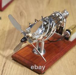 Amazing Cool Hot Air Stirling Engine Model Toy DIY 8-Cylinder Generator Motor