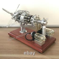 Amazing Cool Hot Air Stirling Engine Model Toy DIY 8-Cylinder Generator Motor