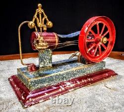Antique Vintage Early Old Toy Steam Gas Engine wind up model hit miss tin motor