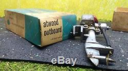 Atwood 049 Water Cooled Outboard Model Boat Engine Motor With Box