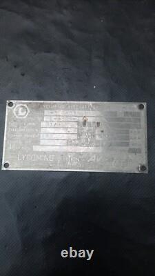 Avco Lycoming Model H0-360-b1b Airplane/aircraft Engine/motor Data Tag Only