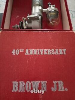 Brown Junior 40th Anniversary Herb Wahl Motors Vintage RC Model Engine with Tank
