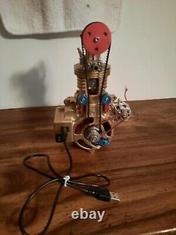 Car Engine Model Metal Single-Cylinder Motor Assembly Kit DIY Educational Toy