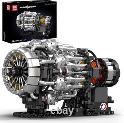 City Aircraft Engine Building Kit, Turbojet Engine Model That Runs with Motor, M