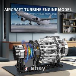 City Aircraft Engine Building Kit, Turbojet Engine Model That Runs with Motor, M