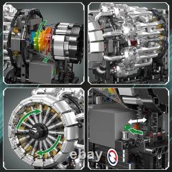 City Aircraft Engine Building Kit, Turbojet Engine Model That Runs with Motor, M