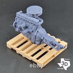 Clifford 4bbl Ford 300 Inline 6 model engine resin 3D printed 124-18 scale