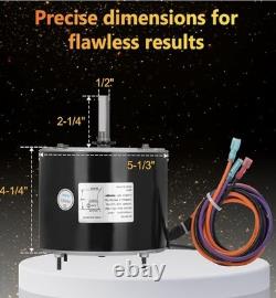 Condenser fan motor, model 68J97. 1/6 HP motor compatible with Lennox