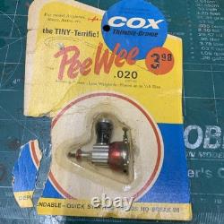 Cox Thimble Drone Peewee. 020 Model Airplane Motor in Original Blister Pack