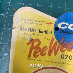 Cox Thimble Drone Peewee. 020 Model Airplane Motor in Original Blister Pack