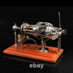 Creative 16 Cylinder Hot Air Stirling Engine Motor Model Aircraft Propeller Toy