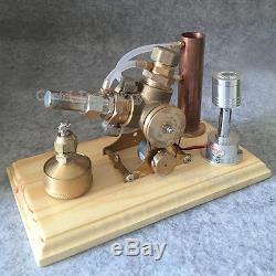 Creative Hot Air Stirling Engine Model Toy Water Cooling V-Engine Mini Motor Toy