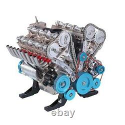 DIY 13 Full Metal Model 500+ Parts Assembly Engine V8 Motor Kit Toy Gift