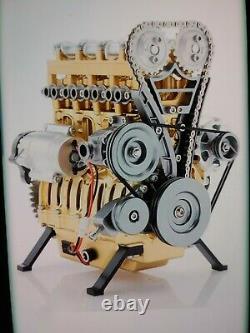 DIY Assembly Mechanical Engine Model V4 Engine Motor Adult Engine Toy USA Stock