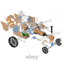 DIY Build-up Steam Engine Car Model Toy Mini Veteran Car Motor Gift Assembly Kit