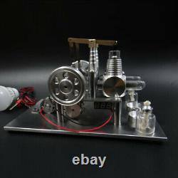 DIY Hot Air Stirling Engine Model Toy Mini 2 Cylinde Engine Generator Motor Toy