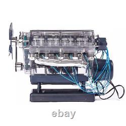 DIY Mini V8 Engine Model Kit Working Miniature Motor Silver Assembly Model NEW
