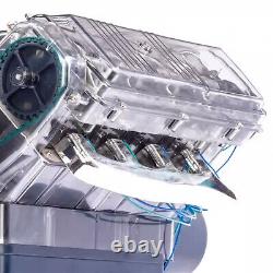DIY Mini V8 Engine Model Kit Working Miniature Motor Silver Assembly Model NEW
