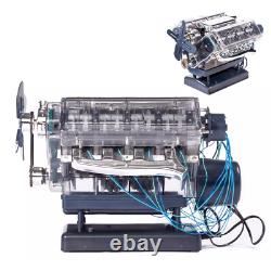 DIY Mini V8 Engine Model Kit Working Miniature Motor Silver Assembly Model NEW