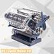 Diy Mini V8 Engine Model Kit Working Miniature Motor Silver For Adults
