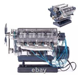 DIY Mini V8 Engine Model Kit Working Miniature Motor Silver For Adults