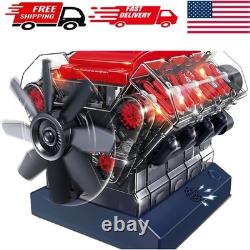 DIY V8 Combustion Engine Kit Realistic Working Model for Adults & Kids