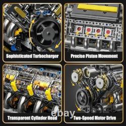 DIY Visible V8 Engine Model Building Kit for Mini Car Motor Assembly