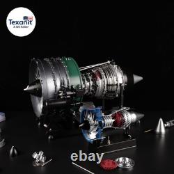 DM122 Mini Metal Turbofan Engine Model Kit That Works, 170+ Parts 120 Scale 4.4