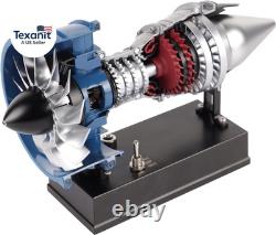 DM122 Mini Metal Turbofan Engine Model Kit That Works, 170+ Parts 120 Scale 4.4