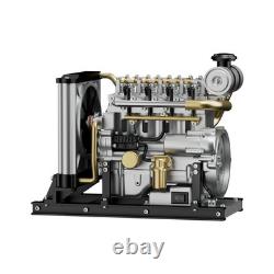 Diesel Engine DIY Kit Runs on Electricity 300+ pcs 1/10th Scale Self Assembly