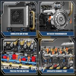 Diesel Engine Model Kit That Runs for Adults, MOC Mini Inline 4-Cylinder Diesel